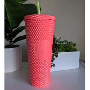 🌟 Starbucks, Studded Tumbler, Coral, Venti 24 oz - Limited Edition 🌟